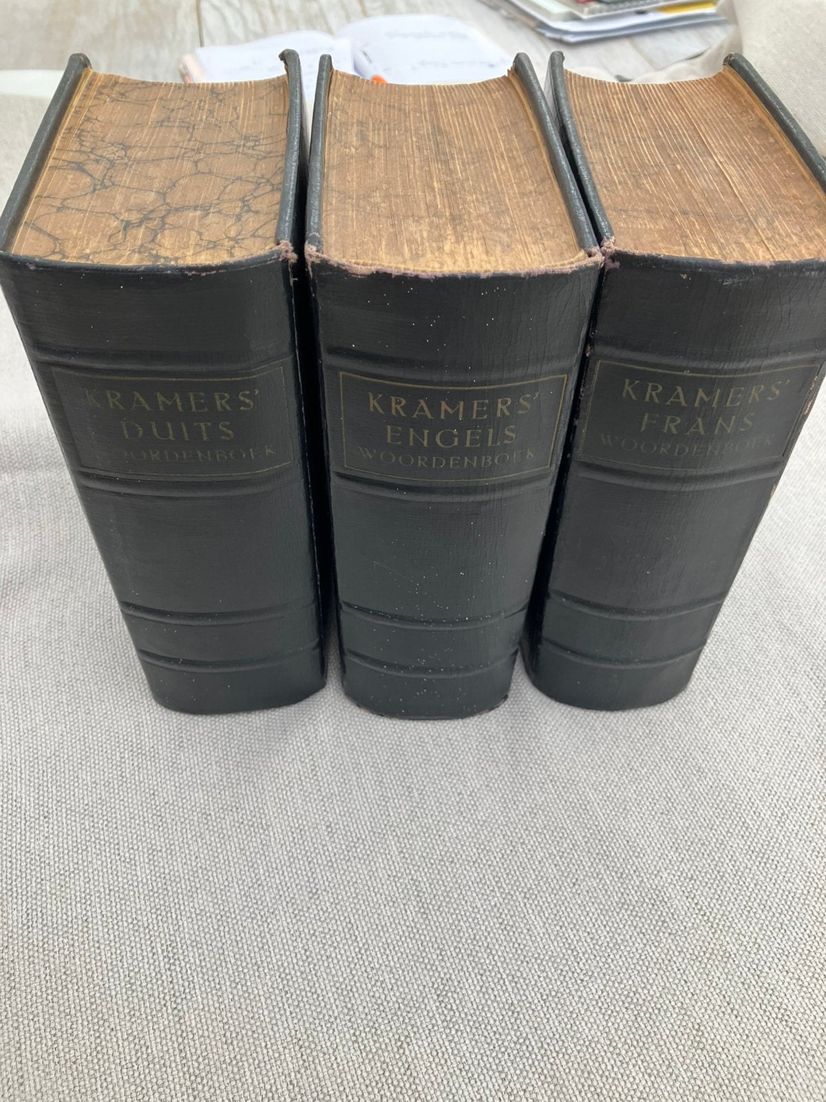 3 Ingebonden woordenboeken, Antiek en Kunst, Ophalen