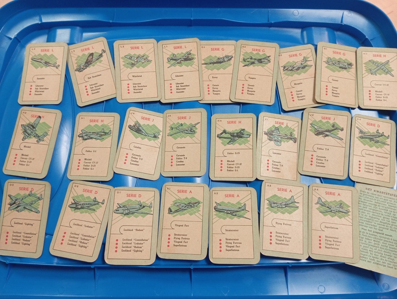 Vliegtuigen Kwartetspel vintage jaren '50 compleet, Verzamelen, Militaria | Tweede Wereldoorlog, Ophalen of Verzenden