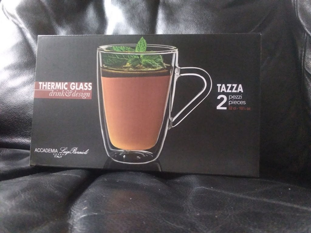 Dubbelwandige (thee) glazen, merk 'Accademia Luigi Bormioli', Glas of Glazen, Overige merken, Nieuw, Ophalen of Verzenden