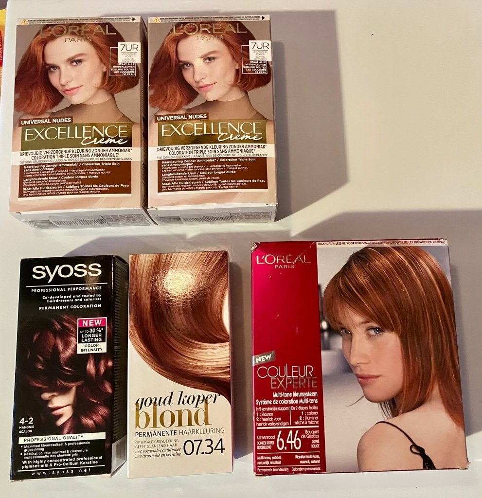 5x Haarverf Koperblond & Mahonie - Diverse merken, Ophalen of Verzenden, Nieuw, Overige typen