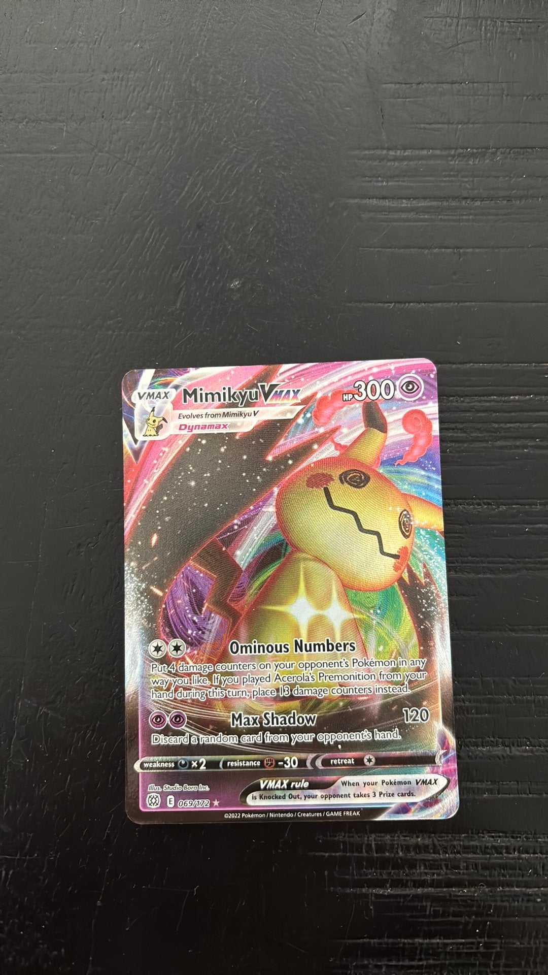 Pokemon kaart Mimikyu vmax Brilliant Stars, Ophalen of Verzenden, Zo goed als nieuw