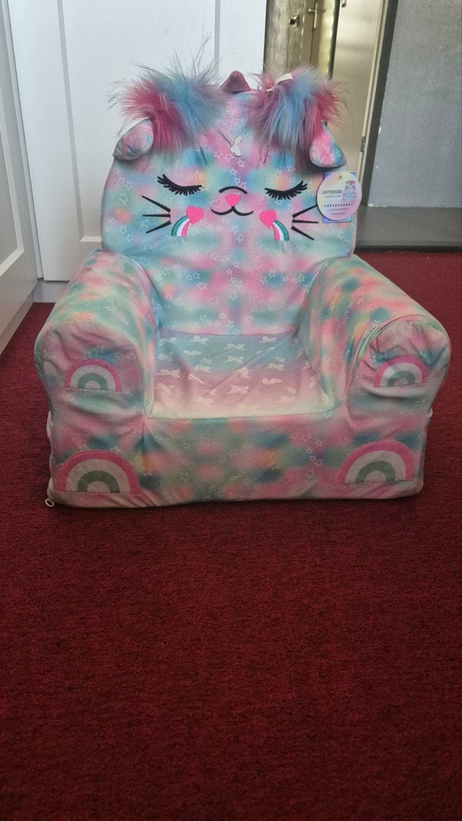 Unicorn zitbankje voor peuters, Ophalen