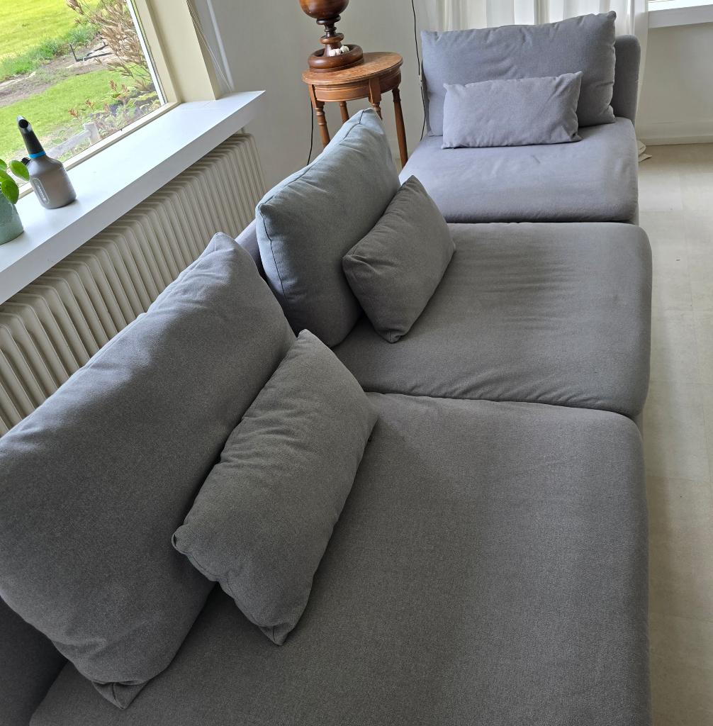 Ikea Soderhamn bank 3 zits + hoekelement + stoel, Ophalen, Zo goed als nieuw, 75 tot 100 cm, Vierpersoons of meer