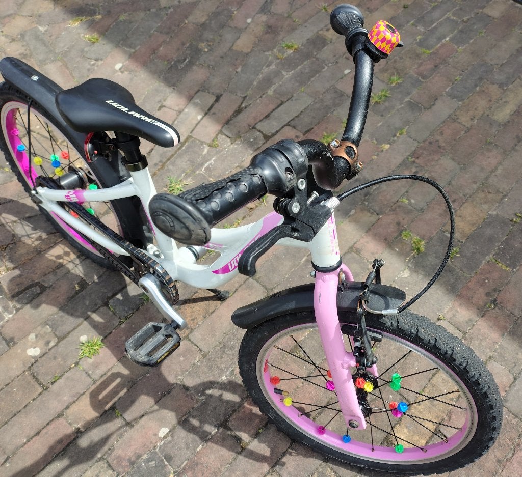 Volare Glamour 18 inch Kinderfiets – Aluminium Frame, Ophalen, Gebruikt, Velgrem, Volare