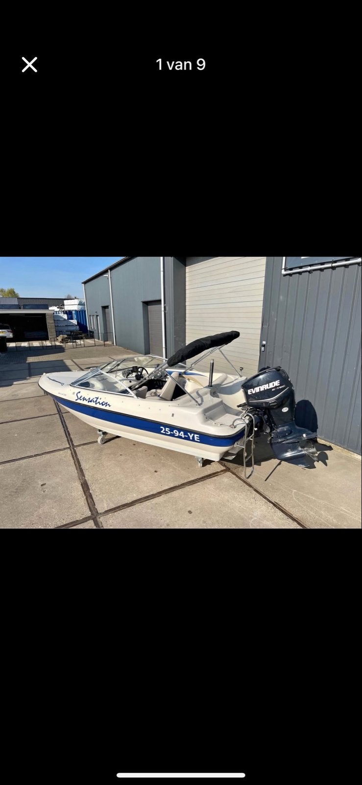 Sensation 1600CB met Evinrude E-TEC buitenboordmotor, Overige merken, Gebruikt, 70 tot 120 pk, Ophalen of Verzenden