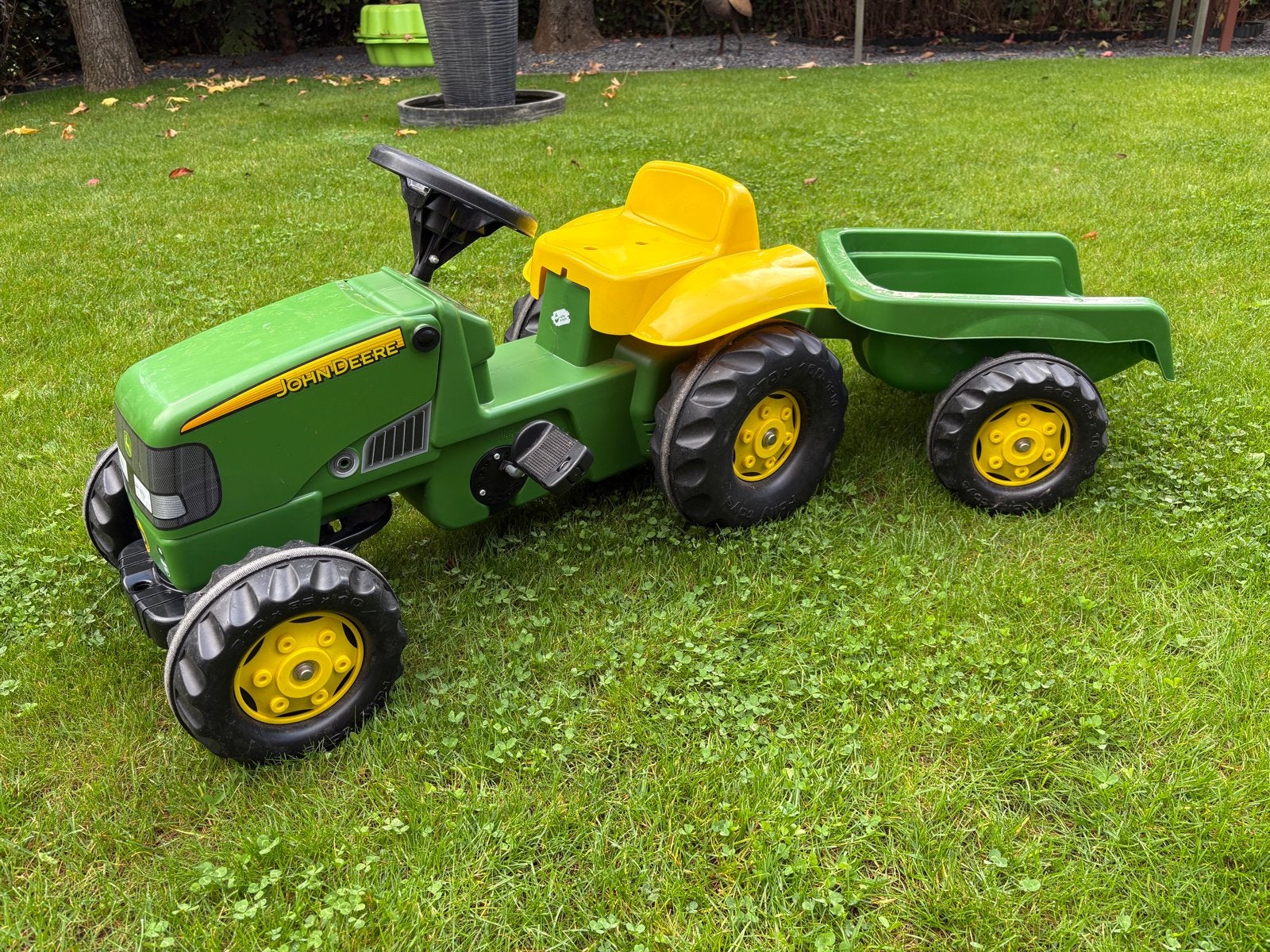 John Deere traptractor met aanhanger - Zo goed als nieuw!, Kinderen en Baby's, Ophalen, Zo goed als nieuw, Trapvoertuig