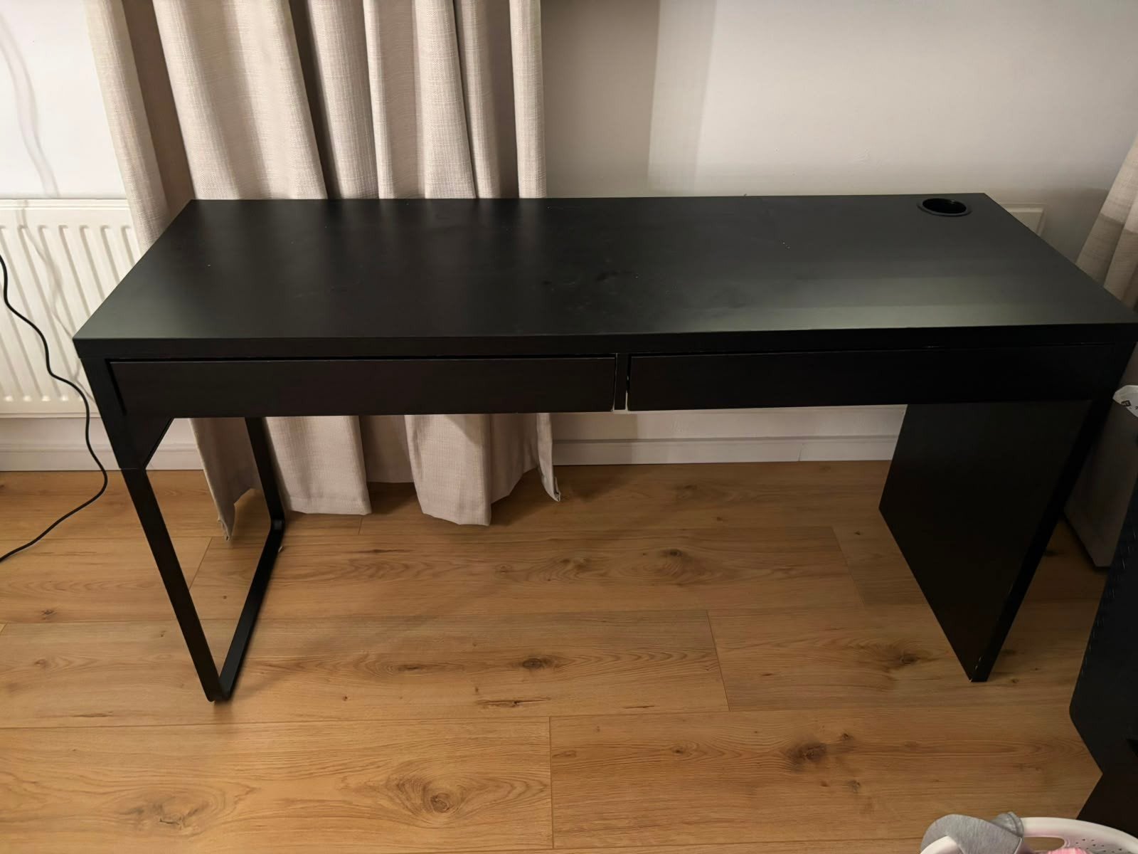 IKEA Micke Bureau - Zwart, met lades, Ophalen, Zwart, Gebruikt, Spaanplaat of MDF