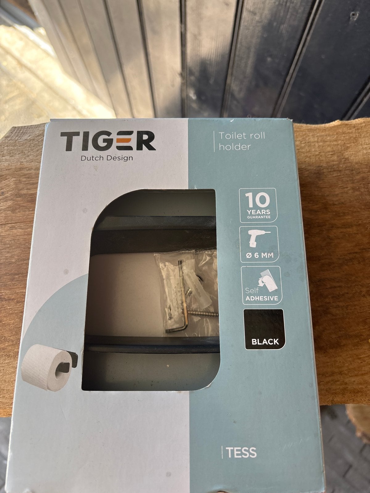 Tiger toiletrolhouder Tess - Zwart, Ophalen of Verzenden, Nieuw, Zwart, Toilet-accessoire
