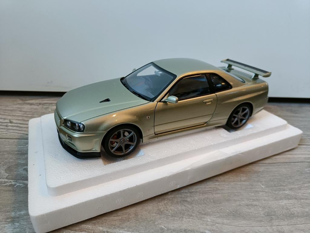 Nissan Skyline GT-R r34 Autoart 1:18, Hobby en Vrije tijd, Modelauto's | 1:18, Ophalen of Verzenden, Nieuw, Auto, Autoart