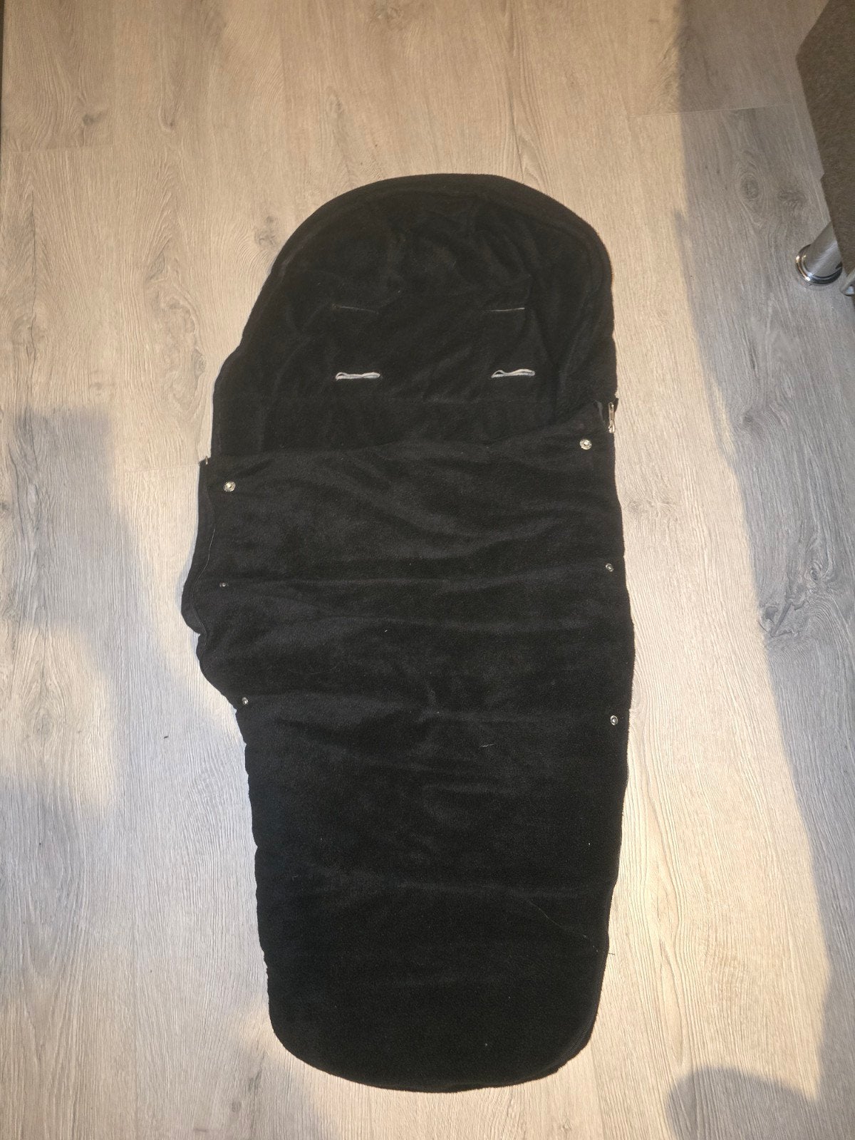 Zwarte voetenzak voor kinderwagen/buggy, Ophalen of Verzenden, Gebruikt