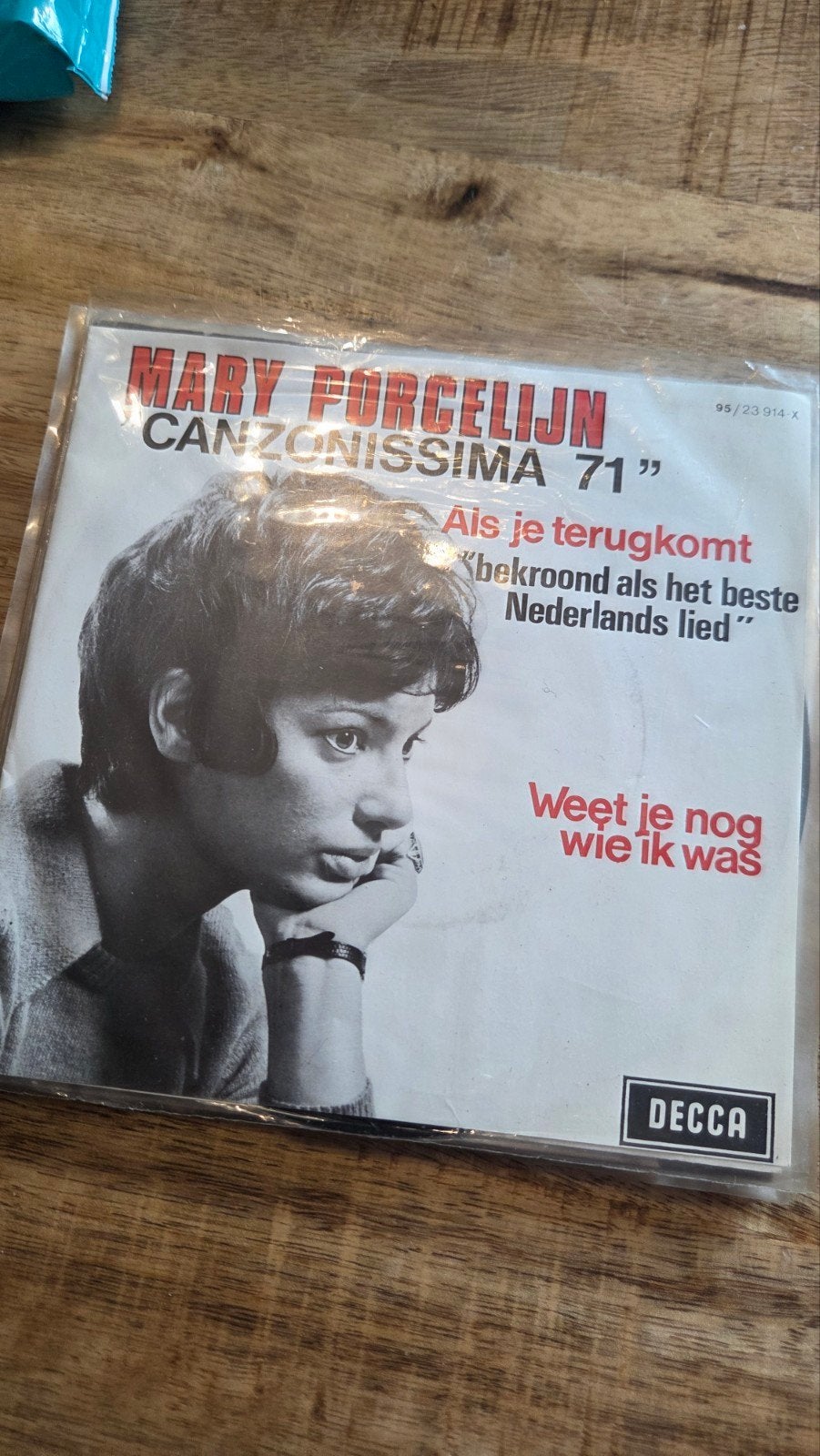 Mary Porcelijn - Canzonissima '71 (Vinyl Single), Gebruikt, 7 inch, Ophalen of Verzenden, EP