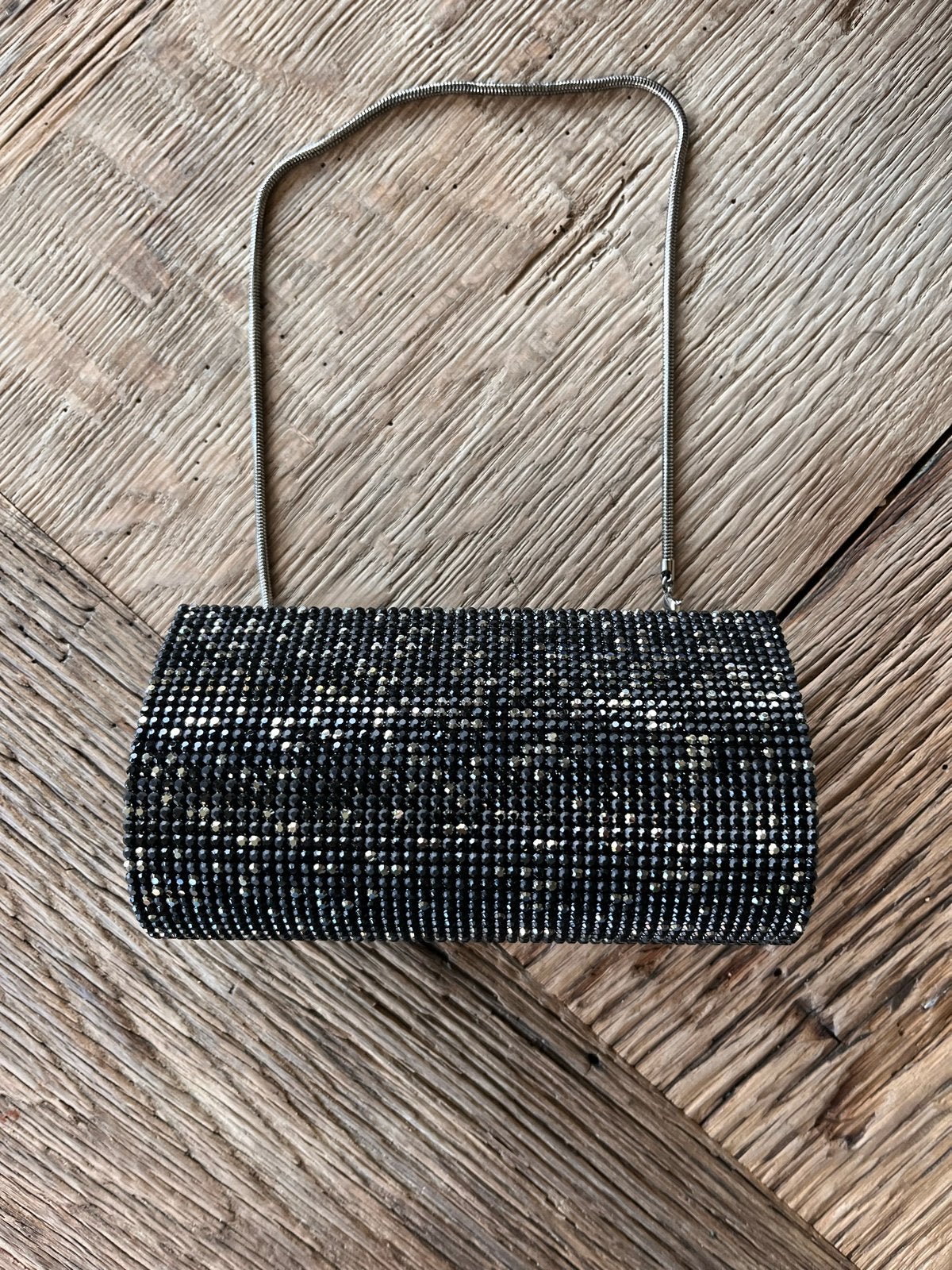 Swarovski Avondtasje met Kristallen, Ophalen of Verzenden, Zo goed als nieuw, Zwart, Avondtasje