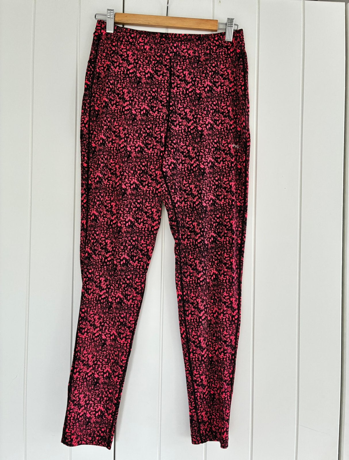 INOC sportlegging hardloopbroek roze zwart  Maat M 38/40, Kleding | Dames, Maat 38/40 (M), Verzenden, Zwart, Fitness of Aerobics