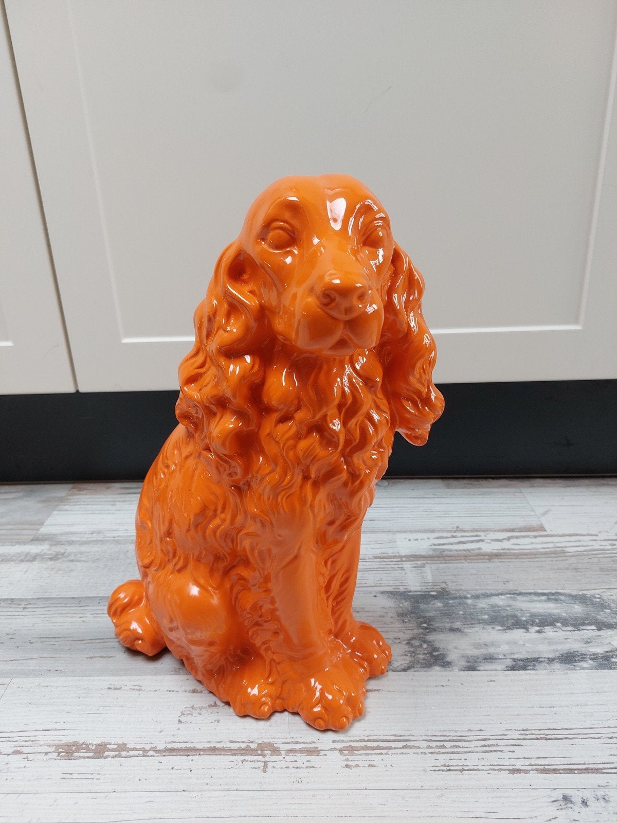 Porseleinen oranje hond, Ophalen of Verzenden, Zo goed als nieuw, Dier