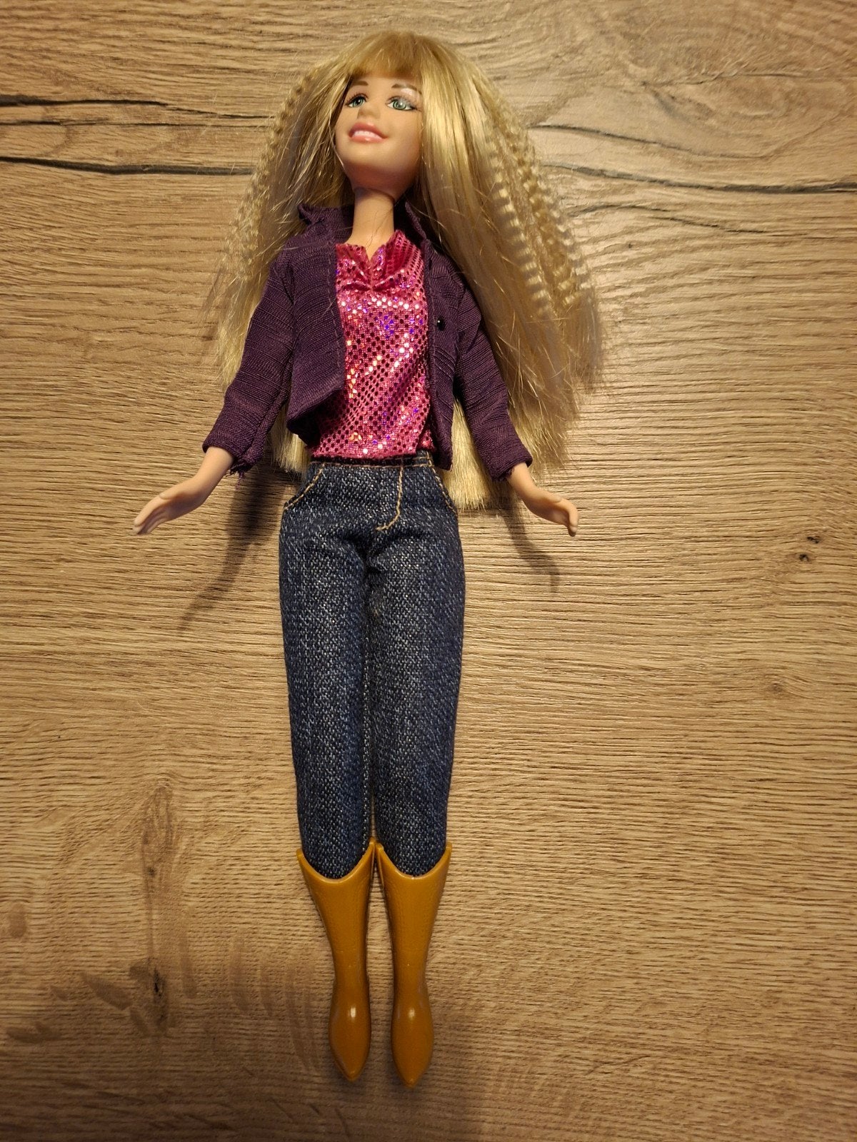 Mattel Barbie Hannah Montana pop paars jasje roze topje, Ophalen of Verzenden