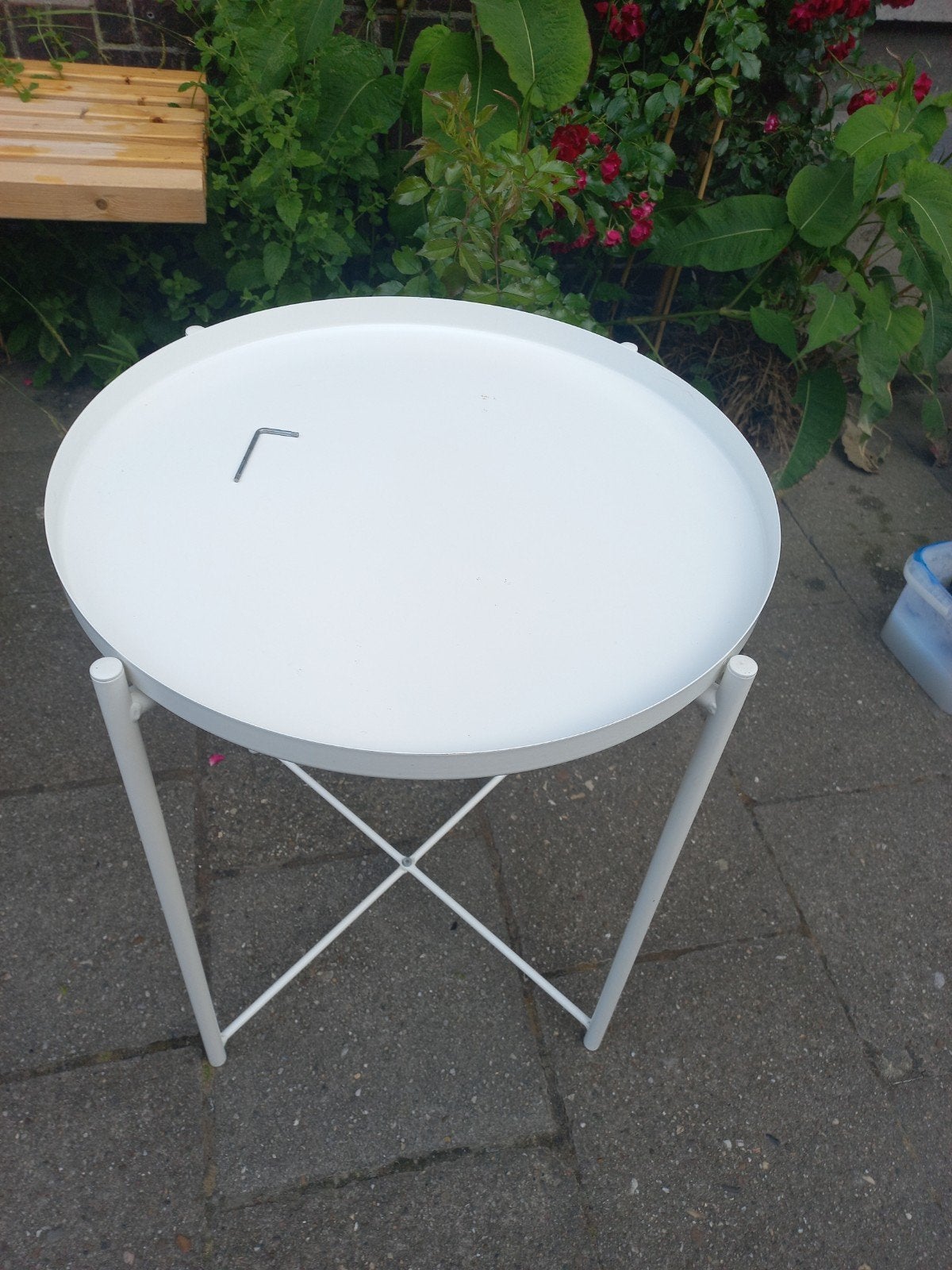 Ikea Gladom bijzettafel / dienblad, Ophalen, Gebruikt, Rond, Minder dan 55 cm