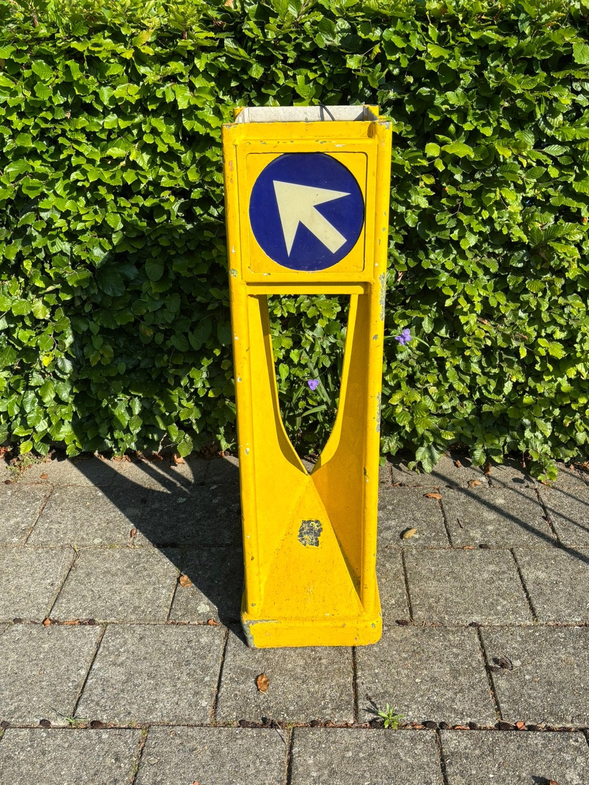 Gele verkeerszuil retro, Ophalen, Huis en Inrichting