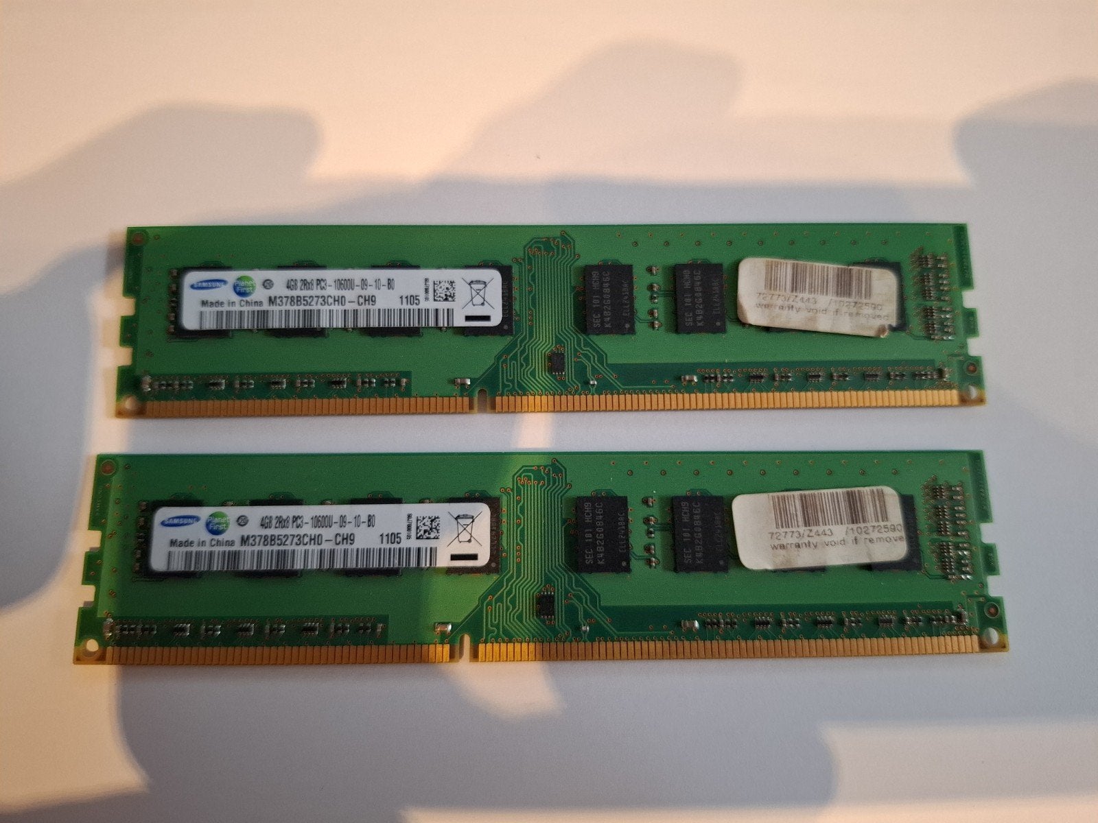 2x 4GB Samsung DDR3 RAM Geheugen (8GB Totaal), Gebruikt, Server, 8 GB, DDR3