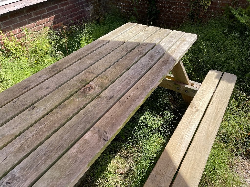 Grote picknicktafel, Ophalen, Gebruikt, Inklapbaar, Rechthoekig