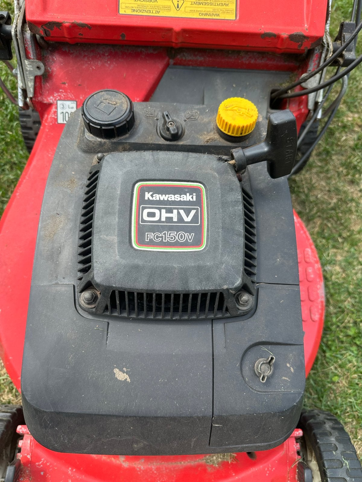 Kawasaki OHV FC150V Grasmaaier, Ophalen, Gebruikt, Benzine-grasmaaier, Opvangbak