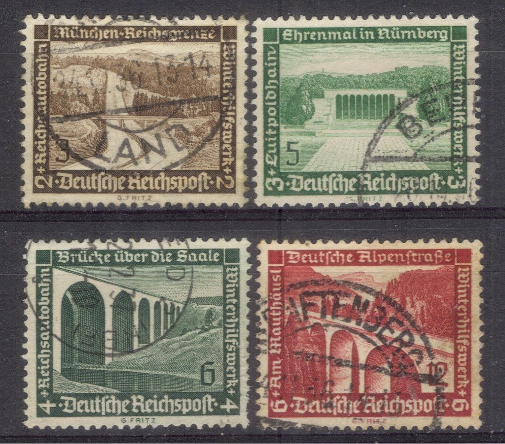 Duitse Rijk (91) - winterhilfswerk 1936 - bouwwerken, Postzegels en Munten, Verzenden, Duitse Keizerrijk, Gestempeld