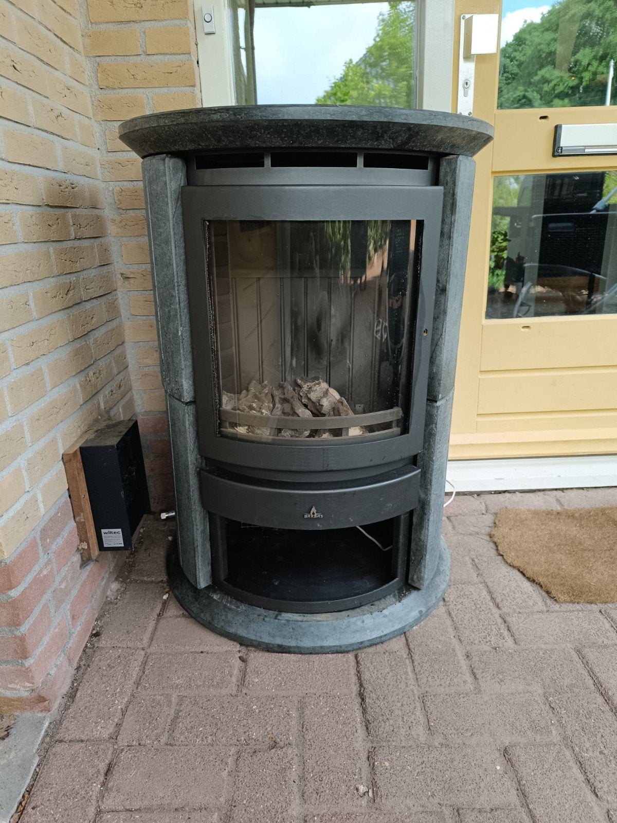 Speksteen Gaskachel Barbas ECO 550 NN - Gebruikt, Huis en Inrichting, Haarden, Ophalen, Gebruikt, Vrijstaande haard, Gashaard