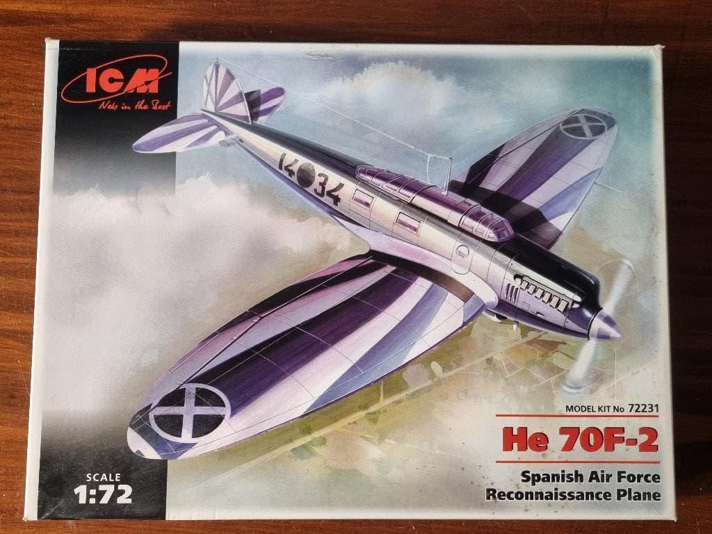 Modelbouwdoos Heinkel He 70F-2 1:72 ICM, 1:72 tot 1:144, Nieuw, Vliegtuig, Ophalen