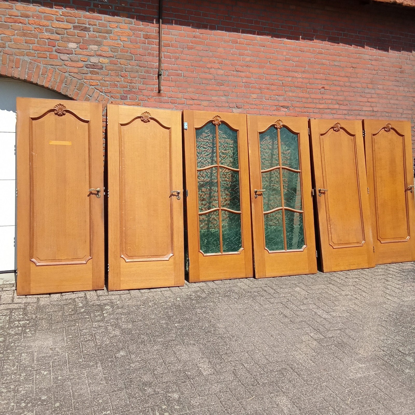 6 Eiken fineer deuren 197,5  83,5, Doe-het-zelf en Verbouw, Deuren en Horren, Ophalen, Binnendeur, Minder dan 200 cm