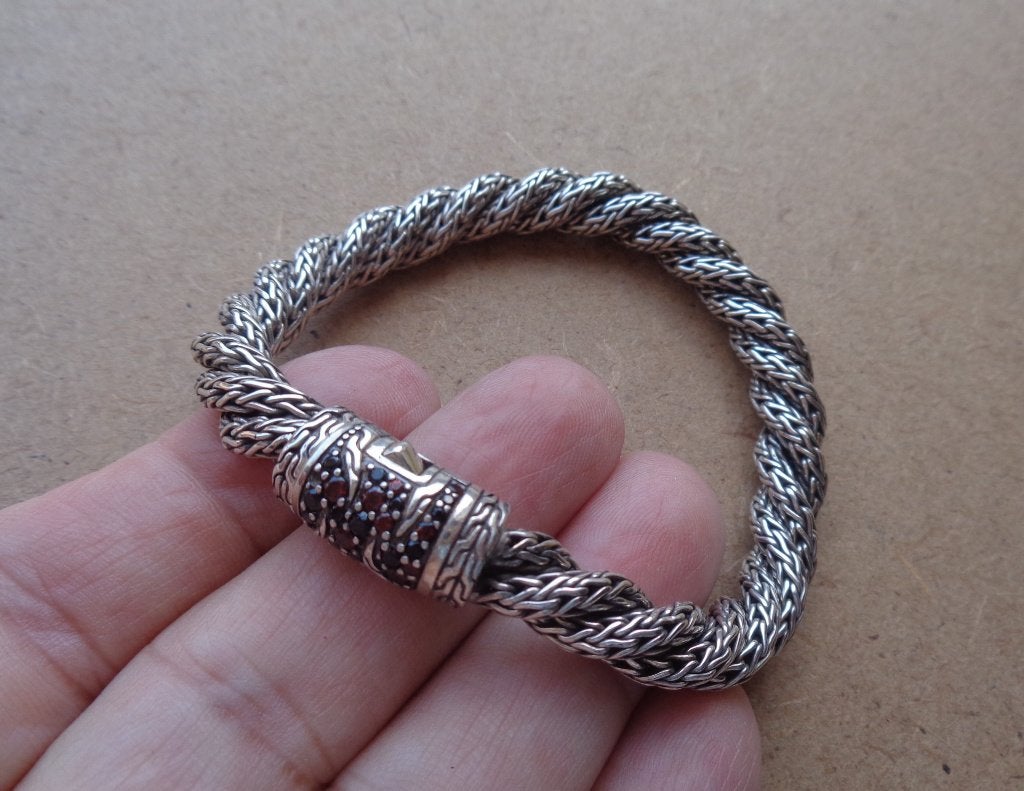zilveren JOHN HARDY armband [094], Sieraden, Tassen en Uiterlijk, Verzenden, Zo goed als nieuw, Zilver, Zilver