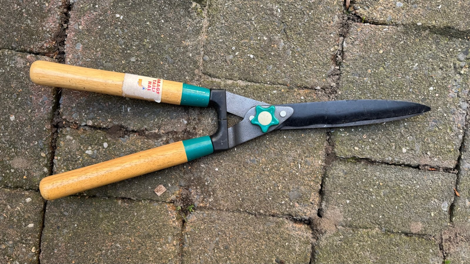 Heggenschaar met houten handvatten, Tuin en Terras, Ophalen, Gebruikt, Overige soorten