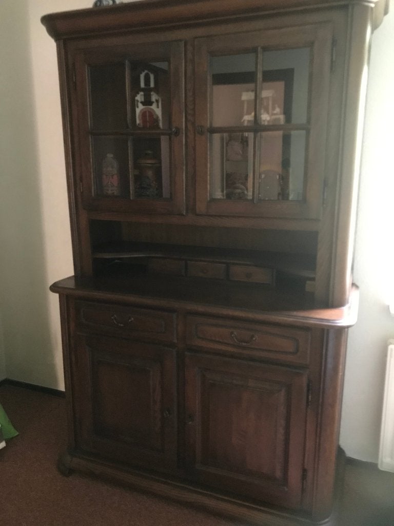 Leuke seventies kast, Ophalen, Gebruikt, Met deur(en), Eikenhout