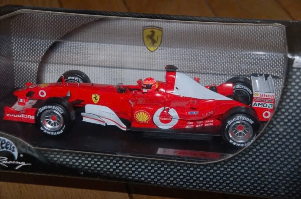 F1 FERRARI F2003 GA Michael Schumacher Hotwheels 1:18 WRH, Verzenden, Zo goed als nieuw, Auto, Hot Wheels
