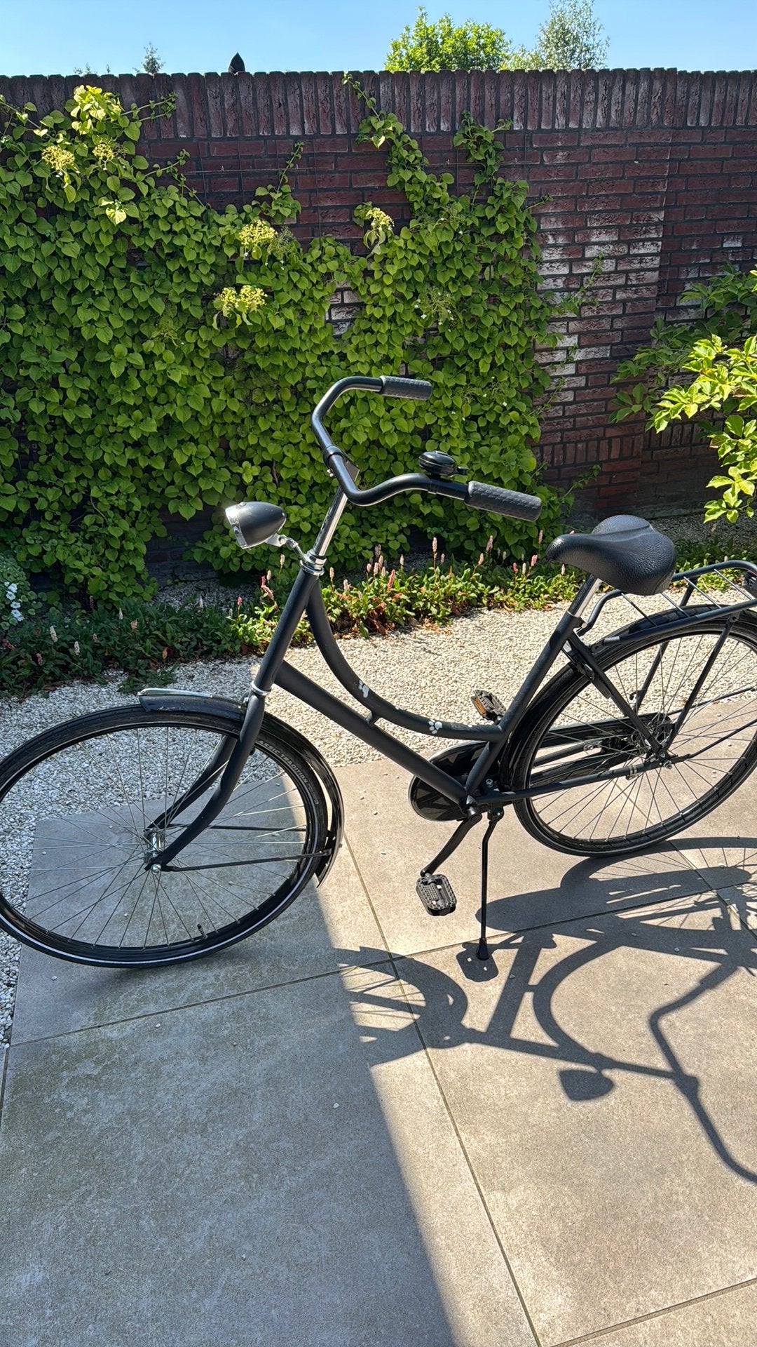 Eenvoudige fiets met terugtraprem mat zwart, Ophalen, Zo goed als nieuw