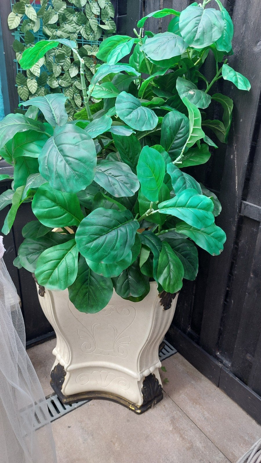 gratis Grote kunstplant in sierlijke pot 150 hoog, Ophalen, Kunstplant, 150 cm, Kunststof
