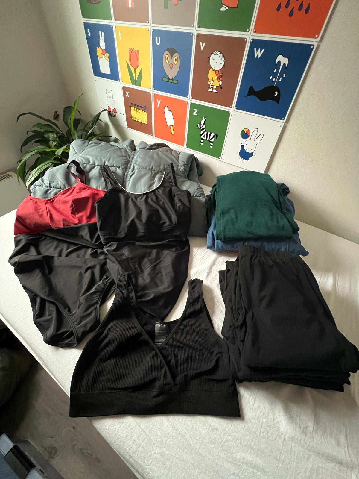 Zwangerschapskleding pakket: jurken, jas, leggings, zwempakk, Maat 38/40 (M), Overige typen, Meerkleurig, Ophalen of Verzenden