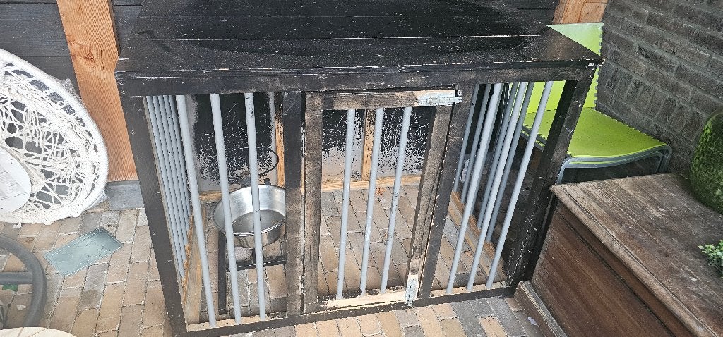 Honden bench hout, Dieren en Toebehoren, Ophalen, Gebruikt