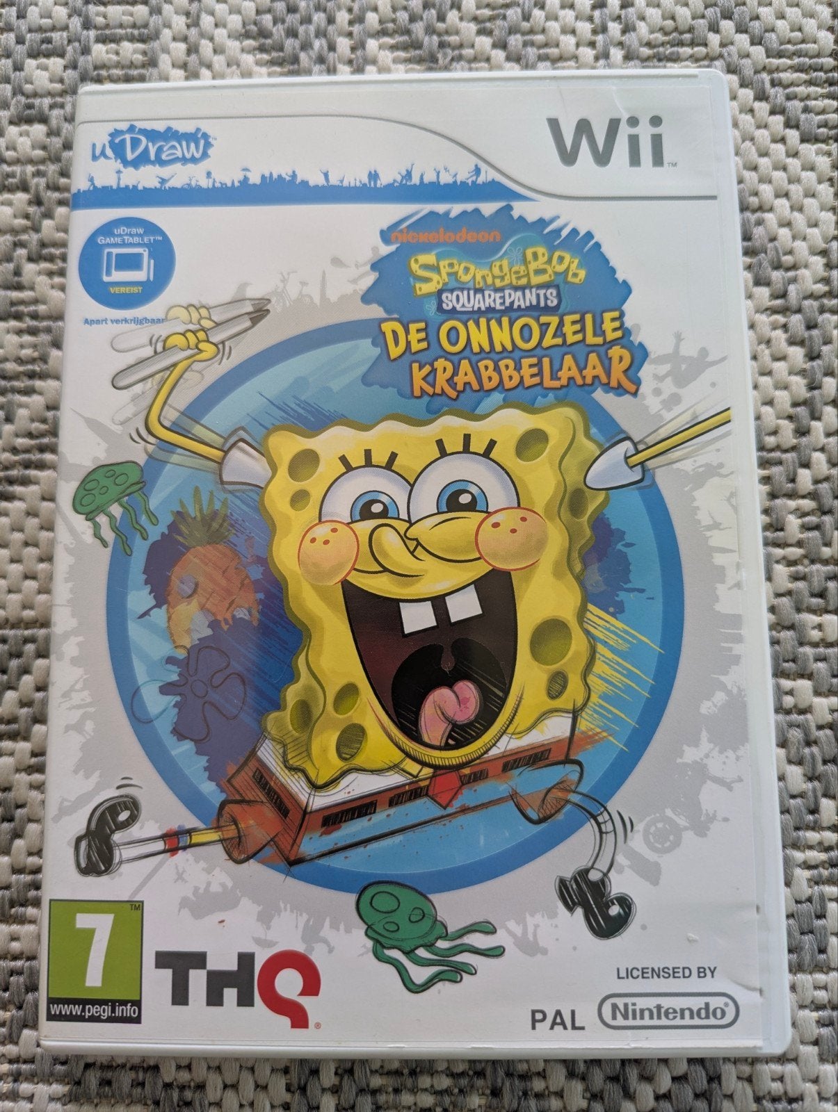 SpongeBob SquigglePants Wii uDraw - Zo goed als nieuw, Puzzel en Educatief, 1 speler, Ophalen of Verzenden, Zo goed als nieuw