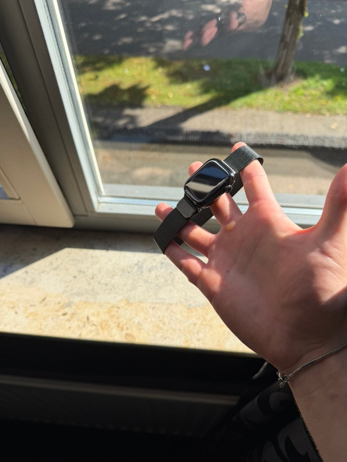 Apple watch series 10 wifi+cellular 42mm (slate titanium), Zwart, IOS, Ophalen of Verzenden, Zo goed als nieuw