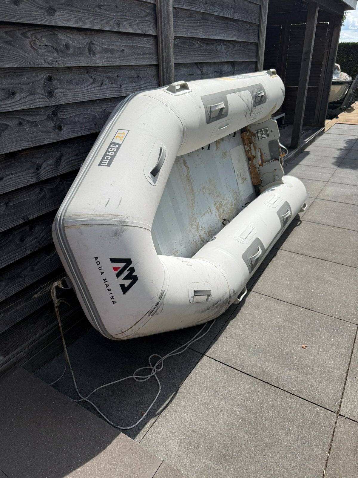 Rubberboot, buitenboordmotor en onderdelen, Watersport en Boten, Rubberboten, Ophalen, Aluminium, Gebruikt, 4 m