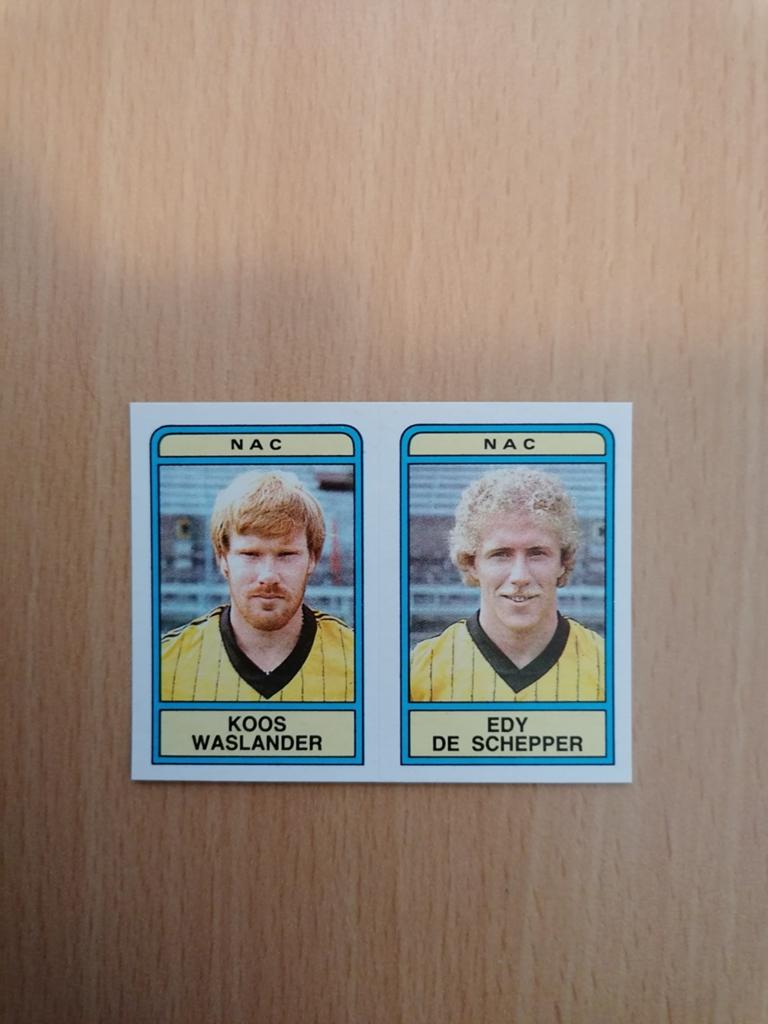 Panini Voetbal 84 #383 Waslander en De Scheper., Ophalen of Verzenden, Zo goed als nieuw, Ajax, Poster, Plaatje of Sticker