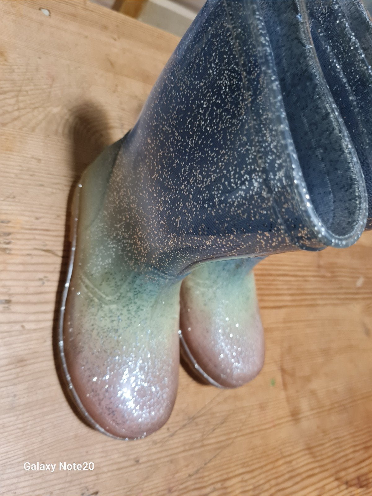 Glitter regenlaarzen voor kinderen maat 28, Ophalen of Verzenden, Gebruikt, Jongen of Meisje, Laarzen