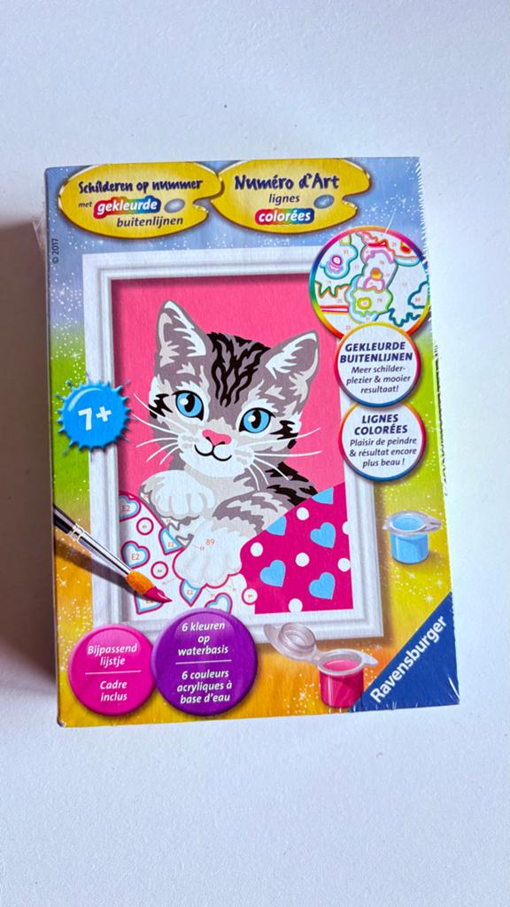 Ravensburger Schilderen op Nummer Katje 7+ Nieuw, Hobby en Vrije tijd, Schilderen, Ophalen, Nieuw, Schilderen op nummer