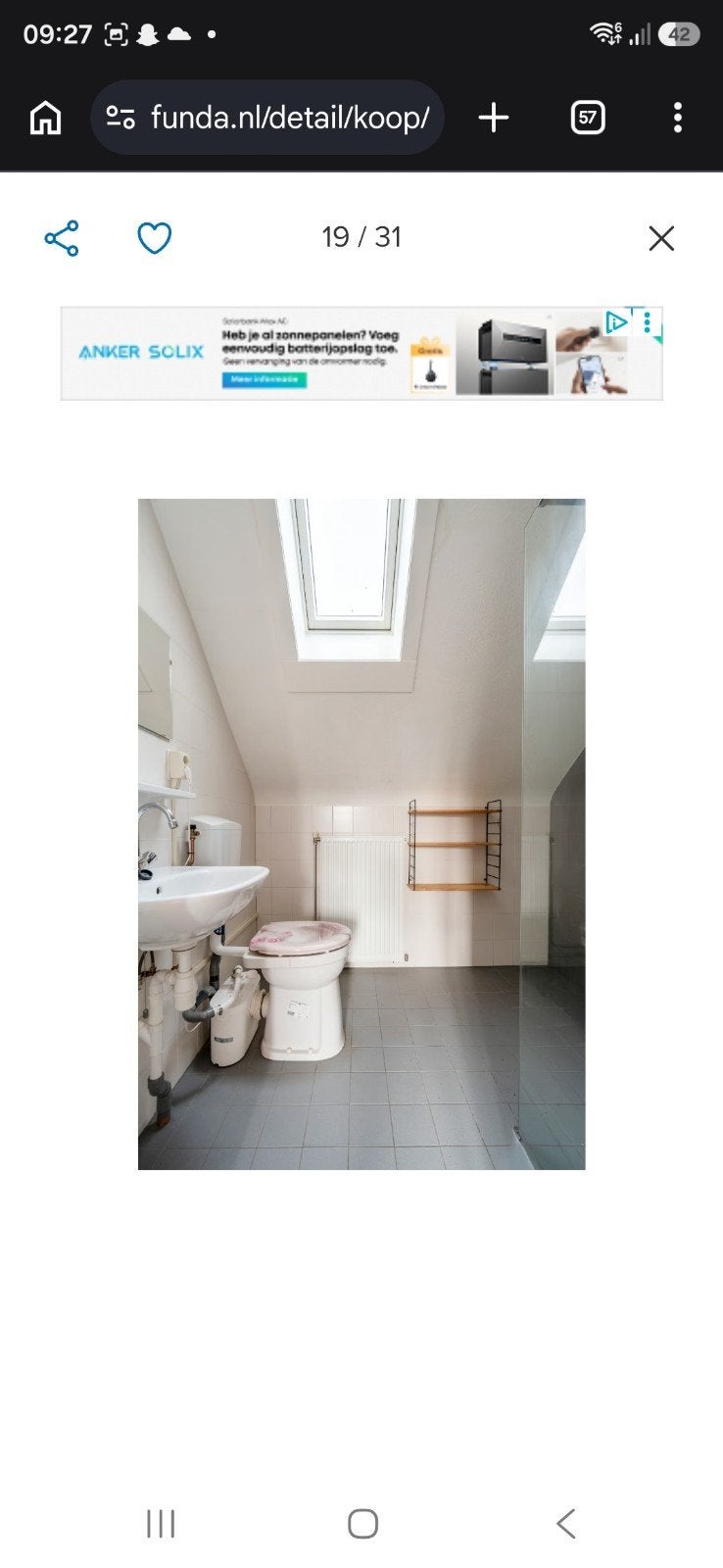 Glazen douchewand met hoekprofiel 60x200, Ophalen, Zo goed als nieuw, Met douche