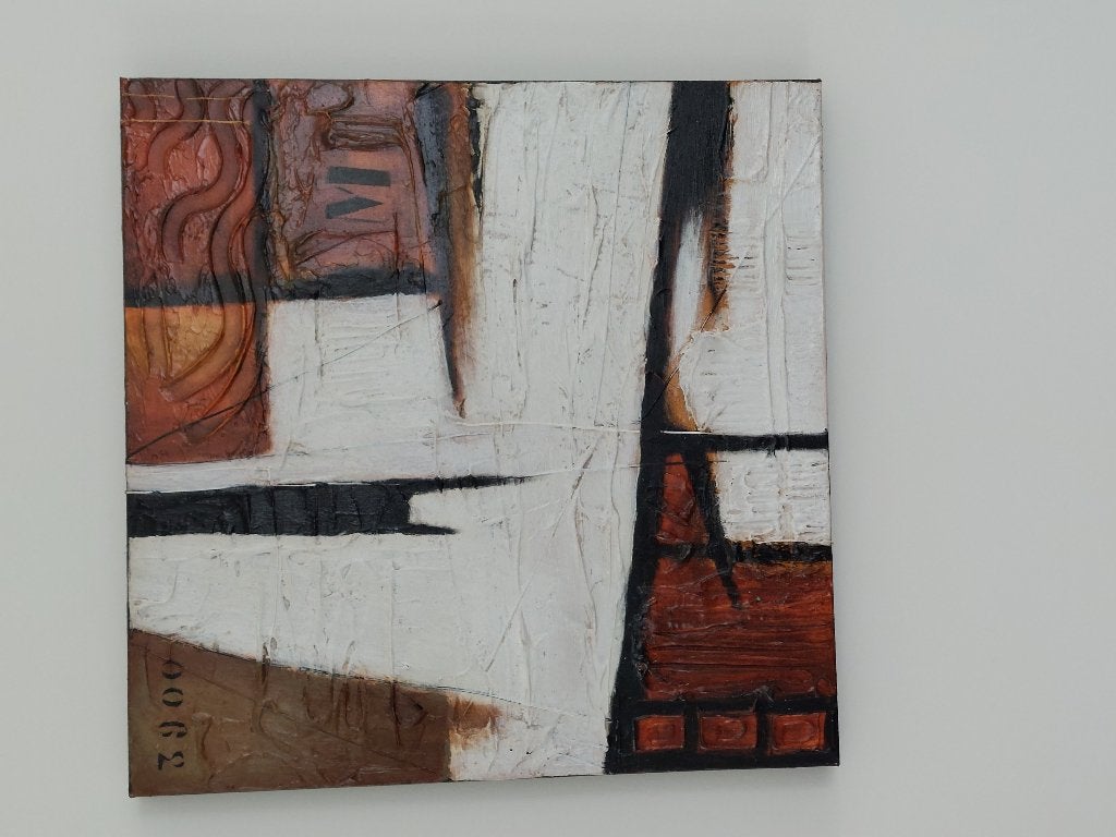 Abstract/modern schilderij met textuur en reliëf serie Cobra, Ophalen of Verzenden