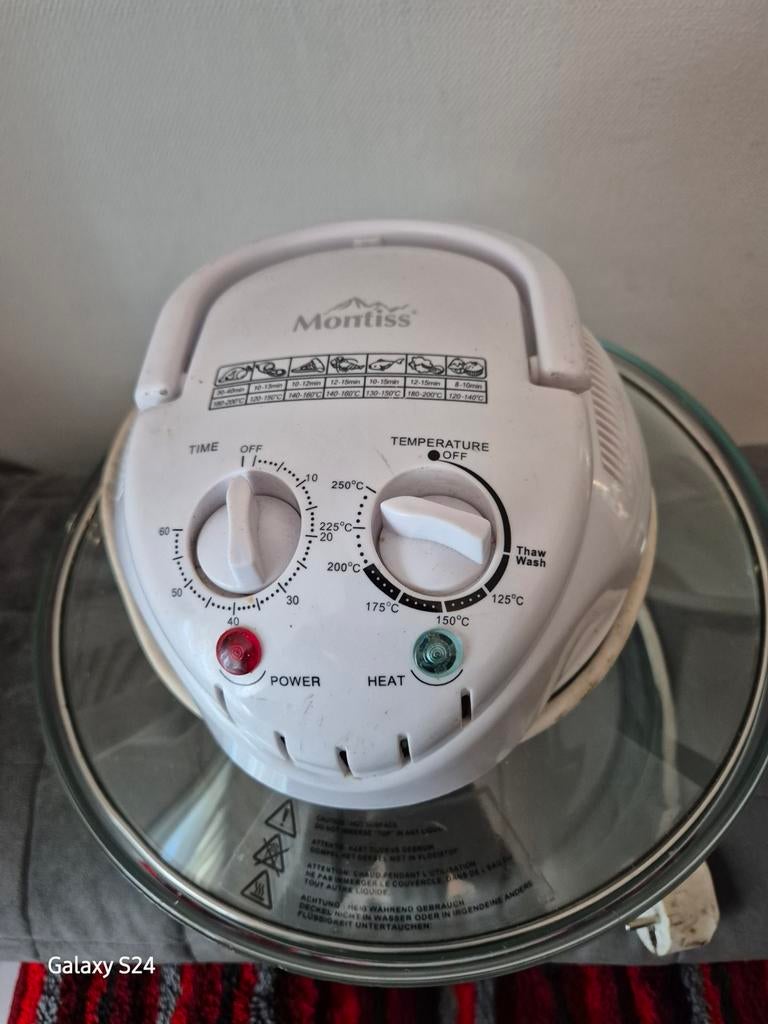 Montiss Halogeen Oven - Compacte Heteluchtfriteuse, Ophalen of Verzenden, Gebruikt