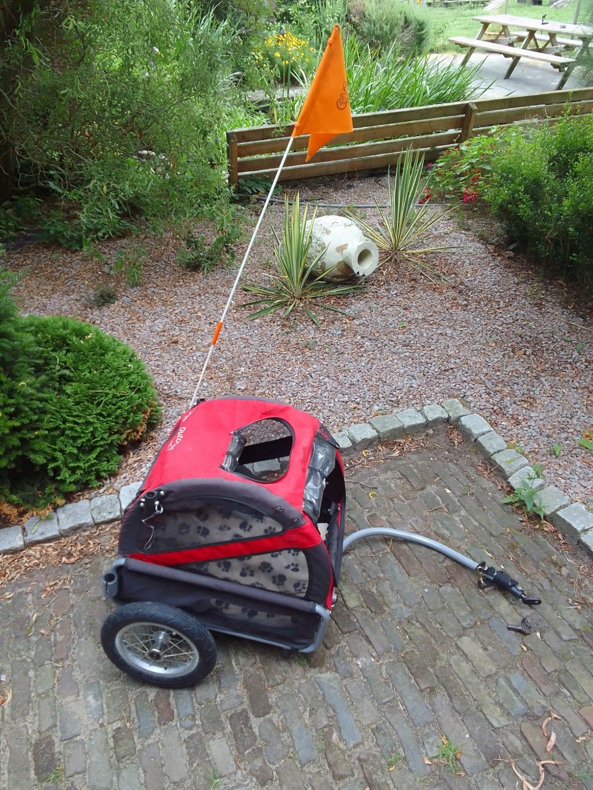 Fietskar hondenkar compleet met toebehoren in goede staat, Ophalen, 20 tot 40 kg, Zo goed als nieuw, Hondenkar