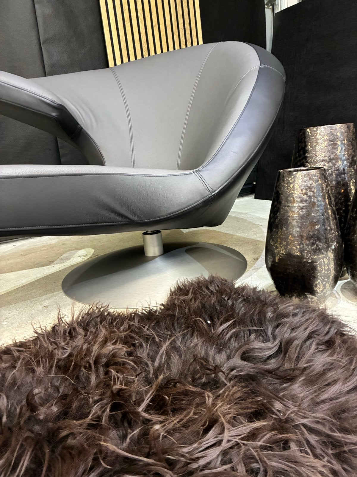 Leolux Parabolica fauteuil in nieuw Toledo leer, Ophalen, Leolux, ., Leer