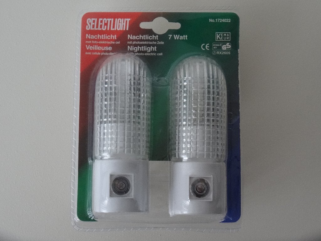 2 Selectlight nachtlampjes dag-nacht sensor nw in verpakking, Ophalen of Verzenden, Nieuw, Nachtlamp