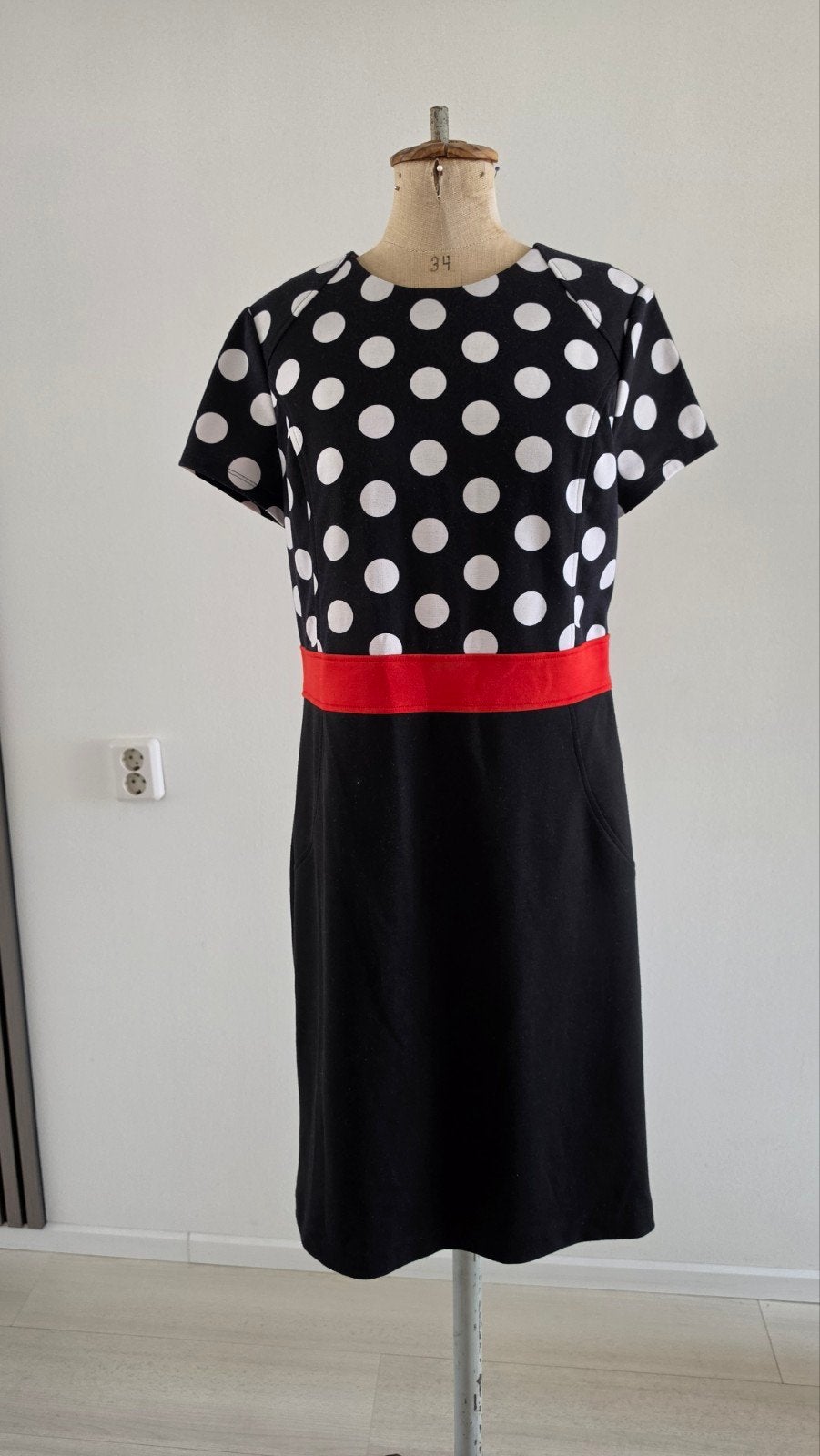 Russell Kemp New York Polkadot Jurk Maat 36/38, Russell Kemp New York, Overige kleuren, Ophalen of Verzenden, Zo goed als nieuw