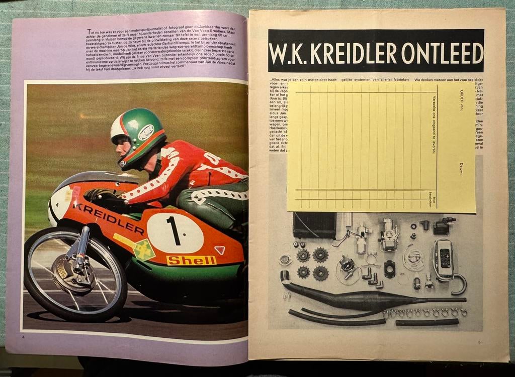 Verslag 1975 W.K. Kreidler ontleed, Verzenden, Zo goed als nieuw, Motoren